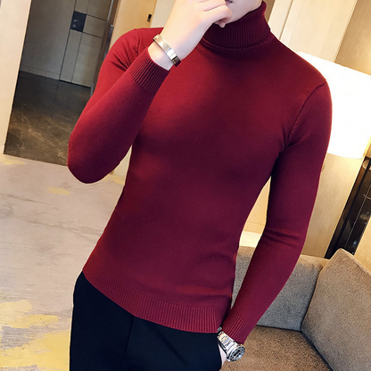 Turtleneck jumper men - Slim fit, Warm, Soft knit, Long sleeve