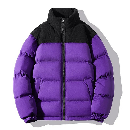 Men's puffer jacket with insulation and zip