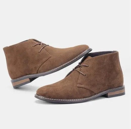 Stylish suede chukka boots for men, comfortable casual shoes