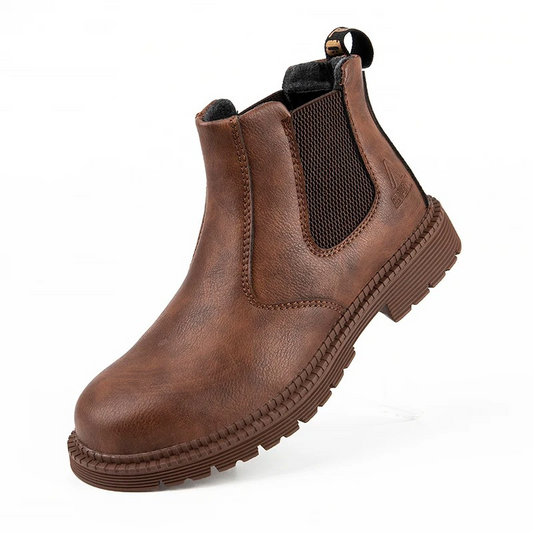 men's boots with elasticated inserts and robust rubber sole