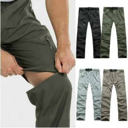 Cargo trousers men - Waterproof outdoor trousers with zip pockets, robust