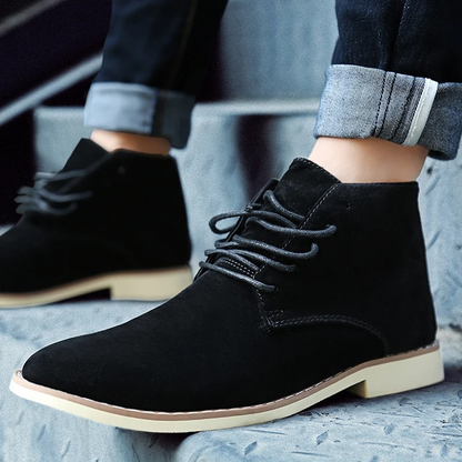 Stylish suede chukka boots for men, robust casual shoes