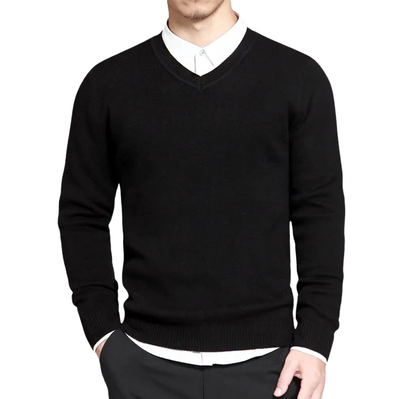 Elegant V-neck men's sweater for style-conscious men