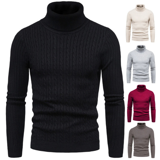 Elegant knitted jumper with high-quality material - Turtleneck jumper men