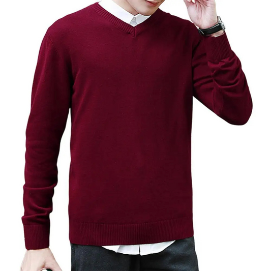 Classic V-neck men's sweater for everyday wear and the office