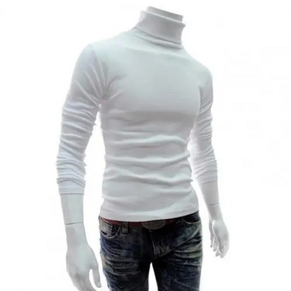 Turtleneck jumper men - slim fit, stretch, soft, long-sleeved shirt