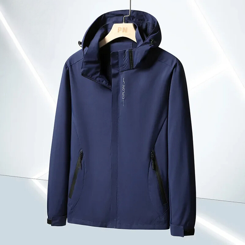 Men's mackintosh Breathable Waterproof with detachable hood