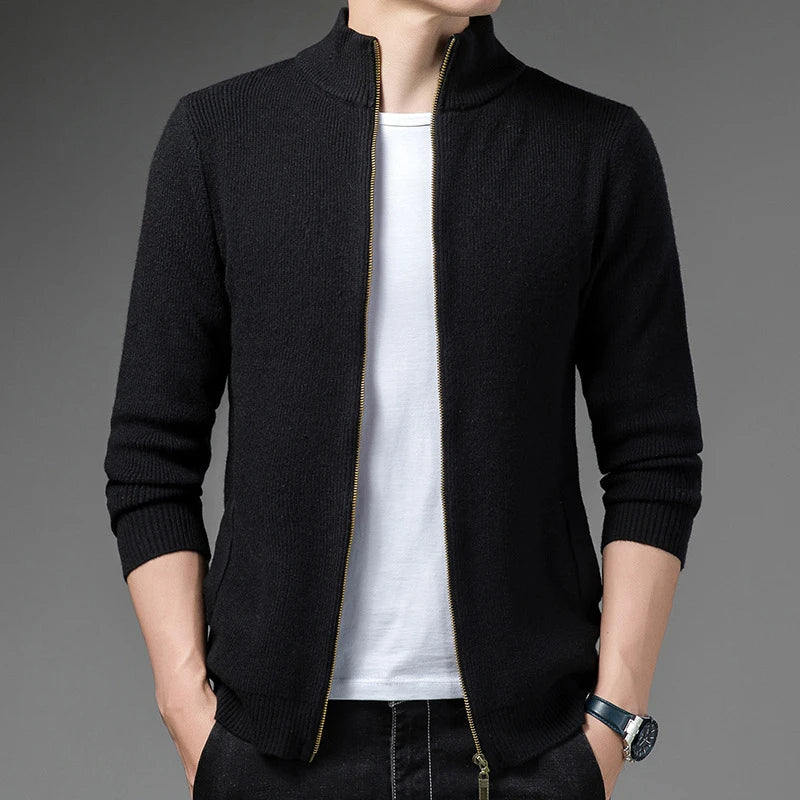 Cardigan - Slimfit Cardigan with Zipper