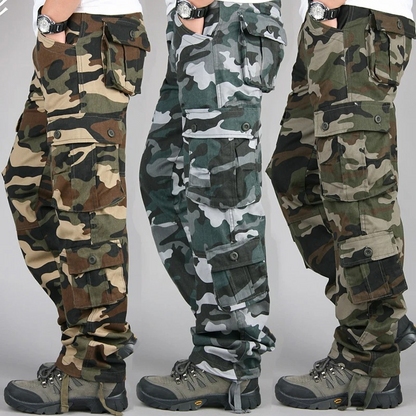 Cargo trousers for men - Military leisure trousers with pockets, robust quality