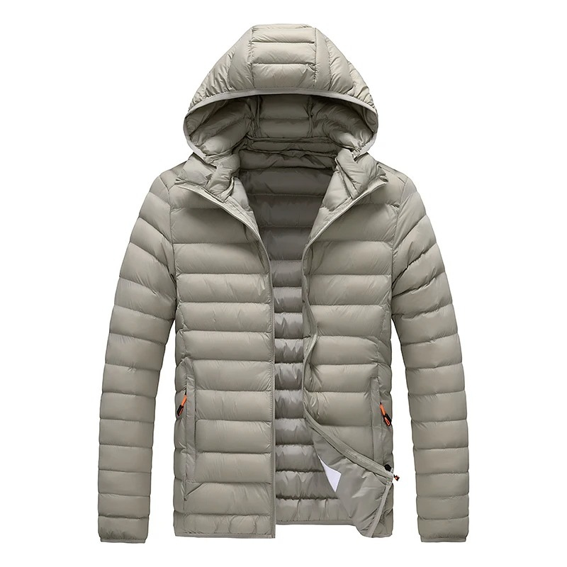 Men's quilted transition jacket - With hood, Lightweight, Warm