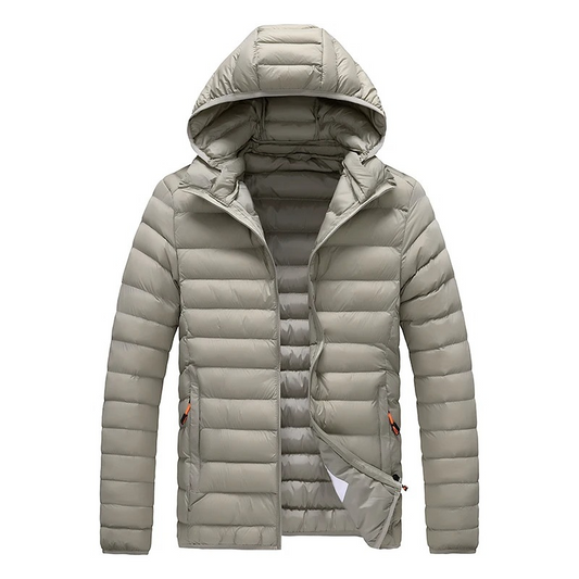 Men's quilted transition jacket - With hood, Lightweight, Warm