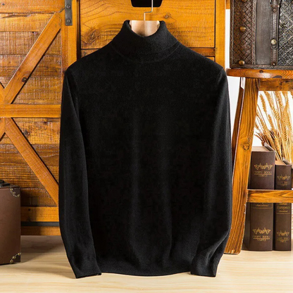 Men's turtleneck jumper - Classic turtleneck jumper made from the finest wool