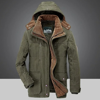 Ice cold - Warm parka jacket for men with soft lining and hood