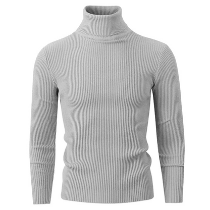 Turtleneck jumper men - Stylish turtleneck jumper with ribbed structure