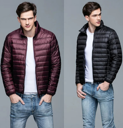 Men's quilted transitional jacket - Lightweight, windproof, casual