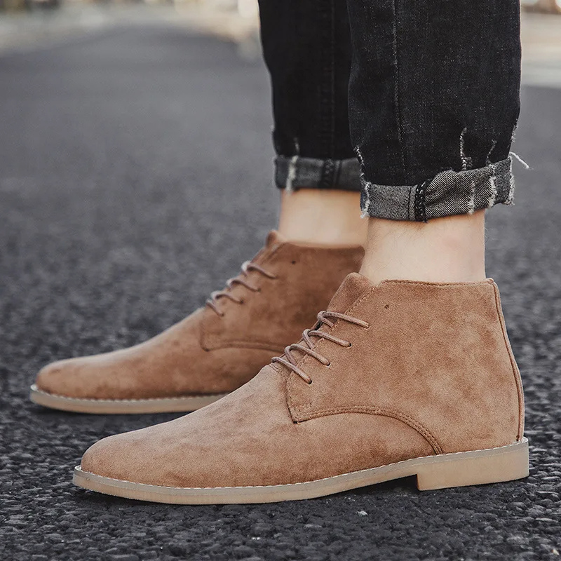 Suede chukka boots for men, Comfortable and casual ankle boots