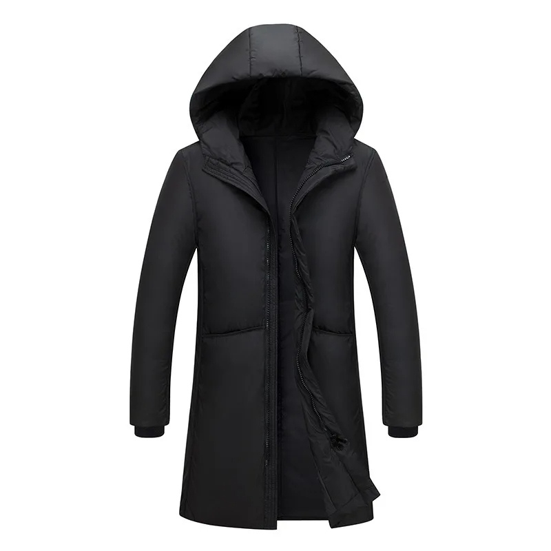 Men's parka winter jacket, long cut and water-repellent