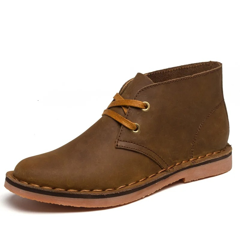 Timeless leather chukka boots for men, comfortable and durable