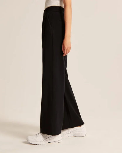 Women's High-Waisted Flared Trousers – Elegant Fit, Stylish Design, Perfect for Casual and Formal Looks