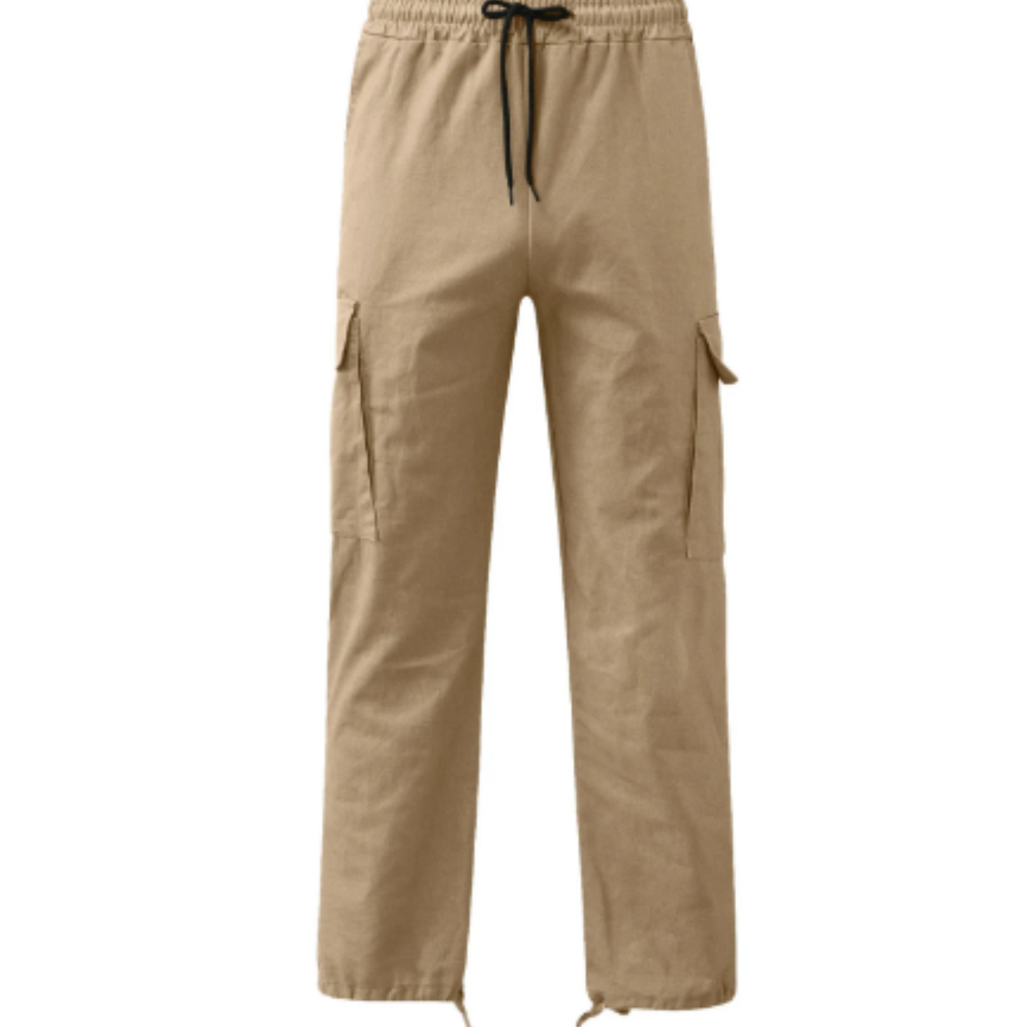 Cargo trousers men - Casual wide fit with side pockets, adjustable waistband