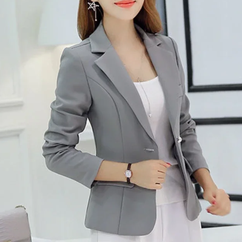 Stylish Women's Blazer With Ankle Button Closure