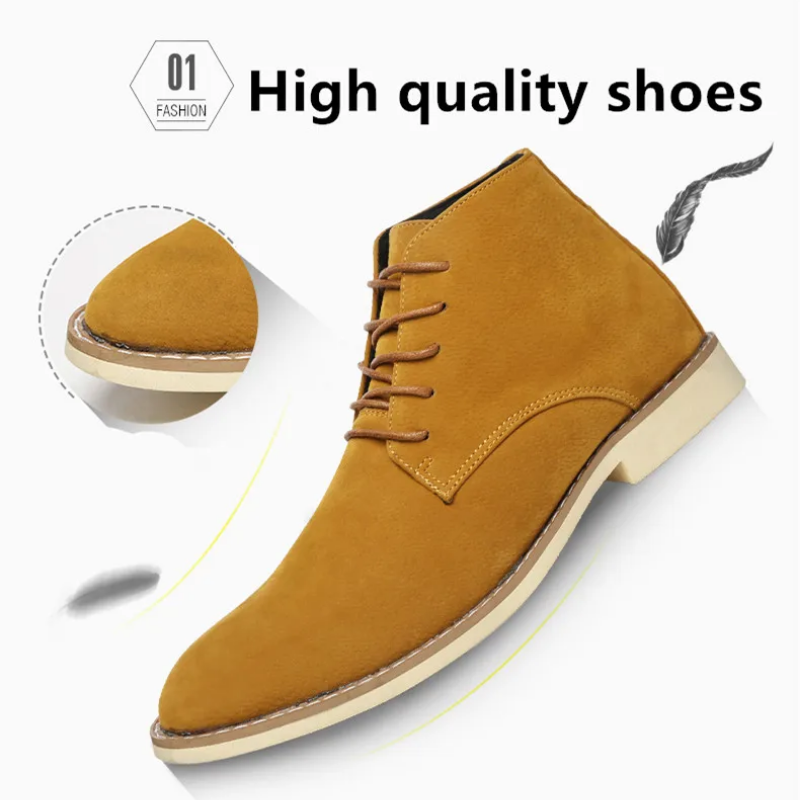 Comfortable suede chukka boots for men, fashionable casual shoes