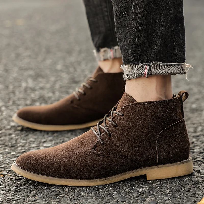 Elegant suede chukka boots for men, comfortable and timeless