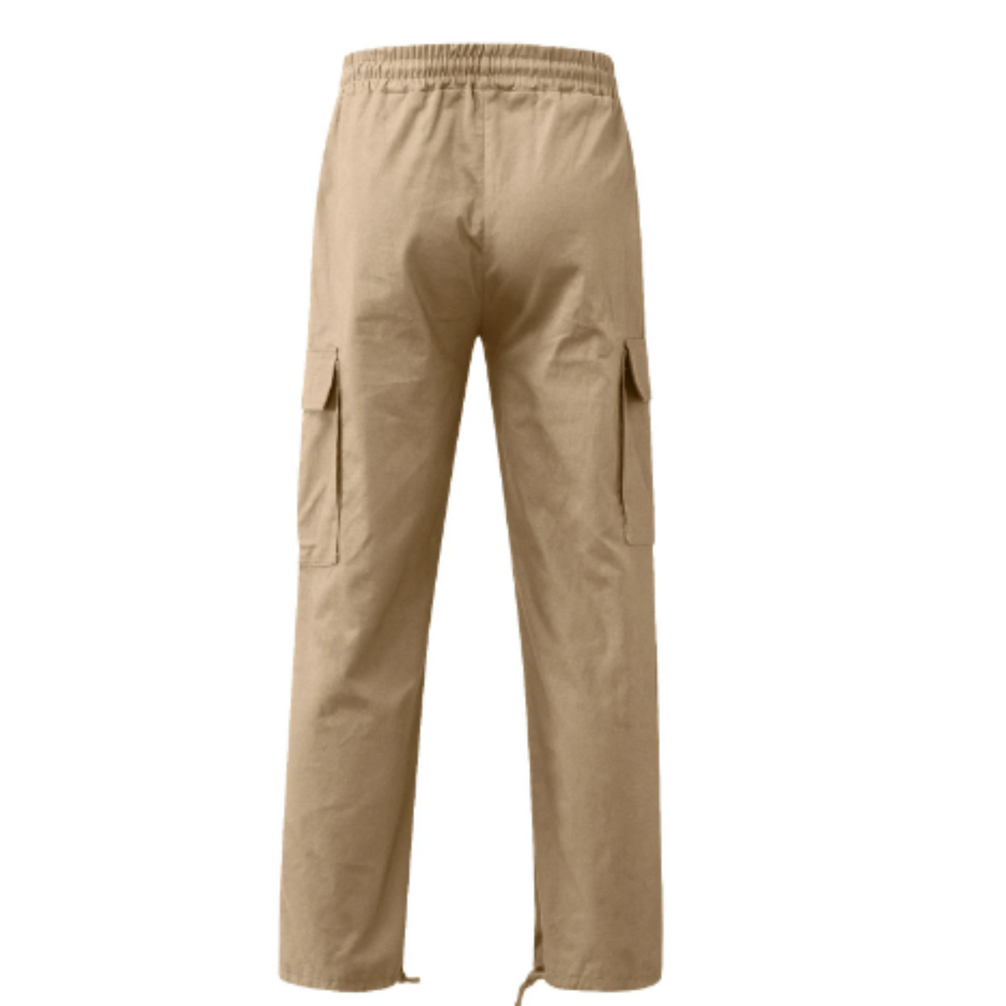 Cargo trousers men - Casual wide fit with side pockets, adjustable waistband