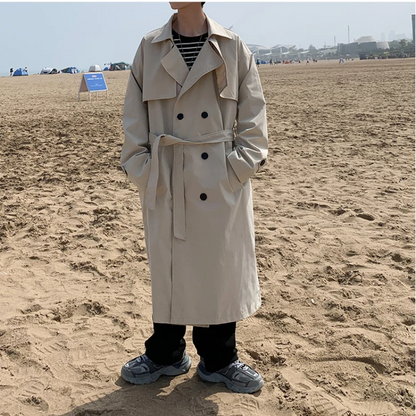 Casual men's coat - Lightweight trench coat with a loose fit