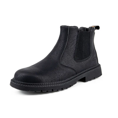 men's boots with elasticated inserts and robust rubber sole