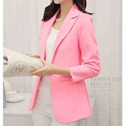 Elegant Ladies Blazer With Ankle Button Closure - Suitable For Office