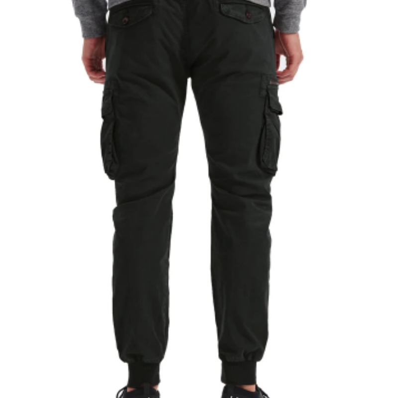 Wide drawstring - Cargo trousers for men - Comfortable outdoor trousers with pockets, elasticated waistband