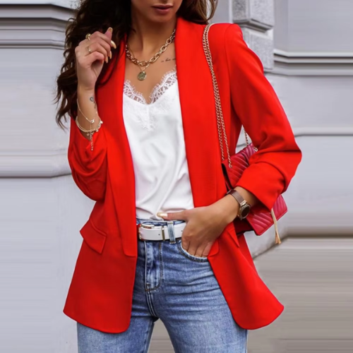 Chic Women's Long-Sleeved Blazer - Perfect For Any Occasion