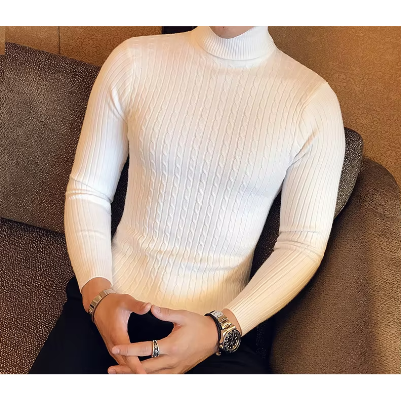 Turtleneck jumper men - Slim fit, Warm, Soft knit, Long sleeve