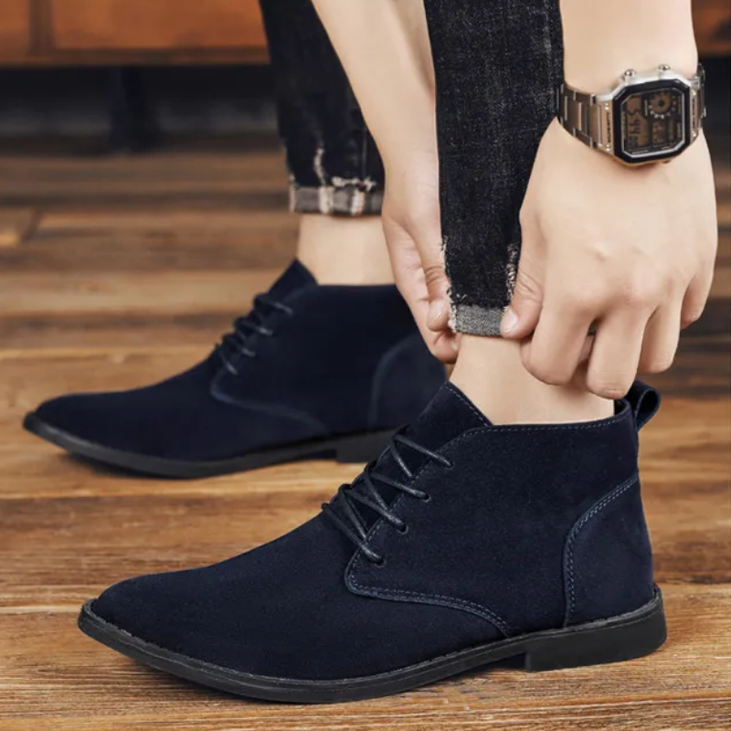 Classic suede chukka boots for men, comfortable casual shoes