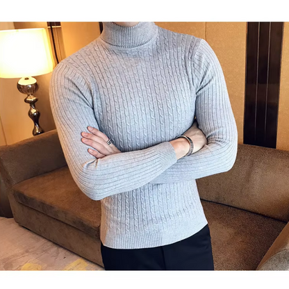 Turtleneck jumper men - Slim fit, Warm, Soft knit, Long sleeve