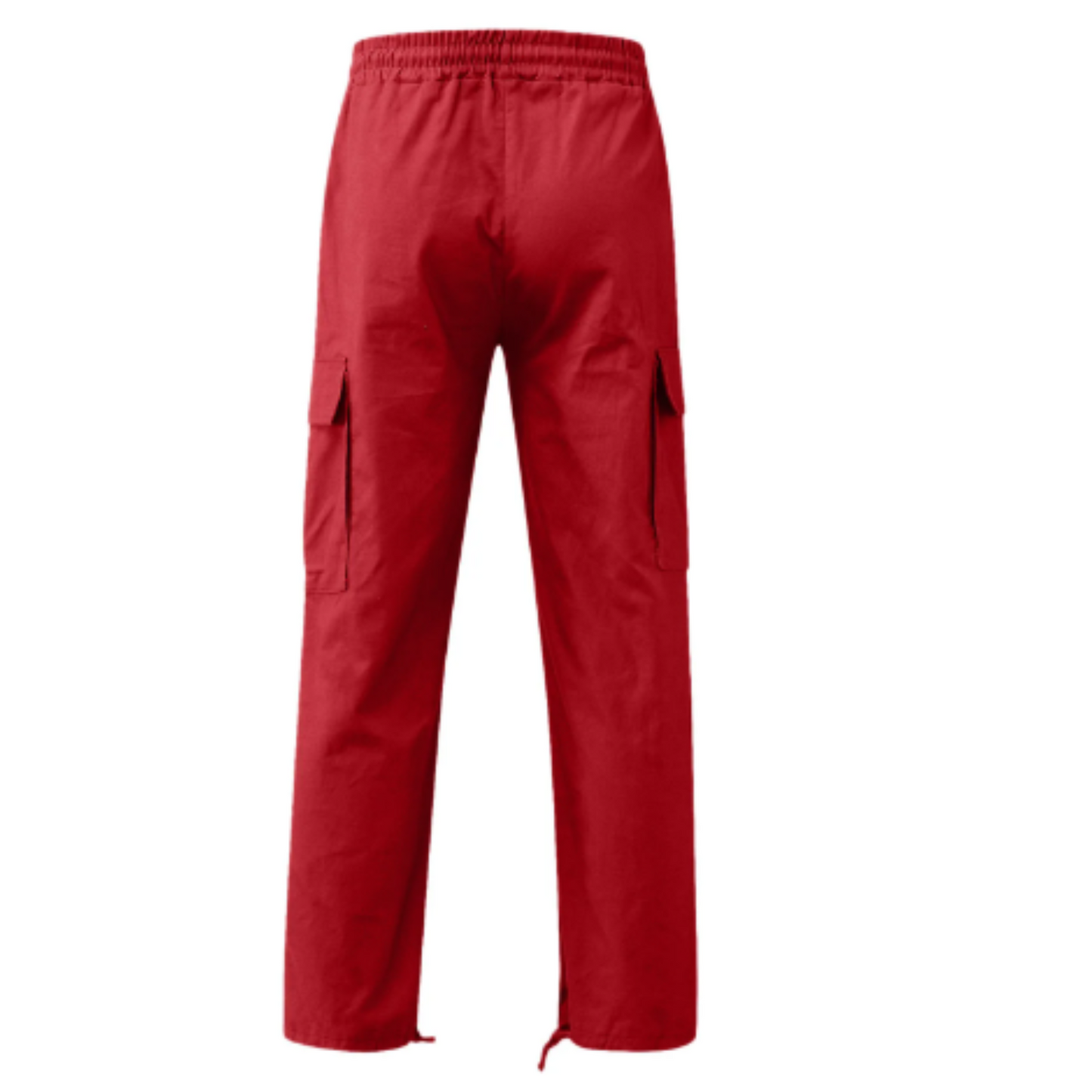 Cargo trousers men - Casual wide fit with side pockets, adjustable waistband