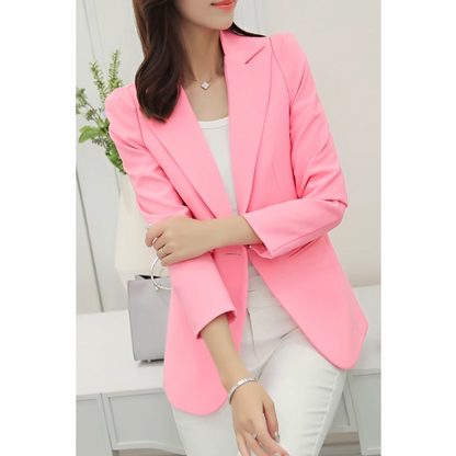 Elegant Ladies Blazer With Ankle Button Closure - Suitable For Office