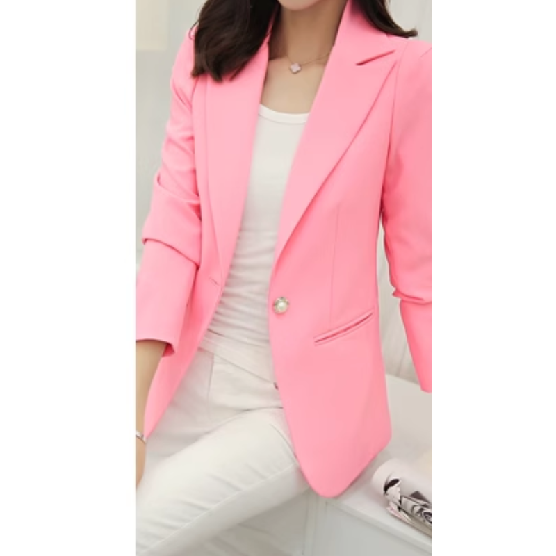 Elegant Ladies Blazer With Ankle Button Closure - Suitable For Office