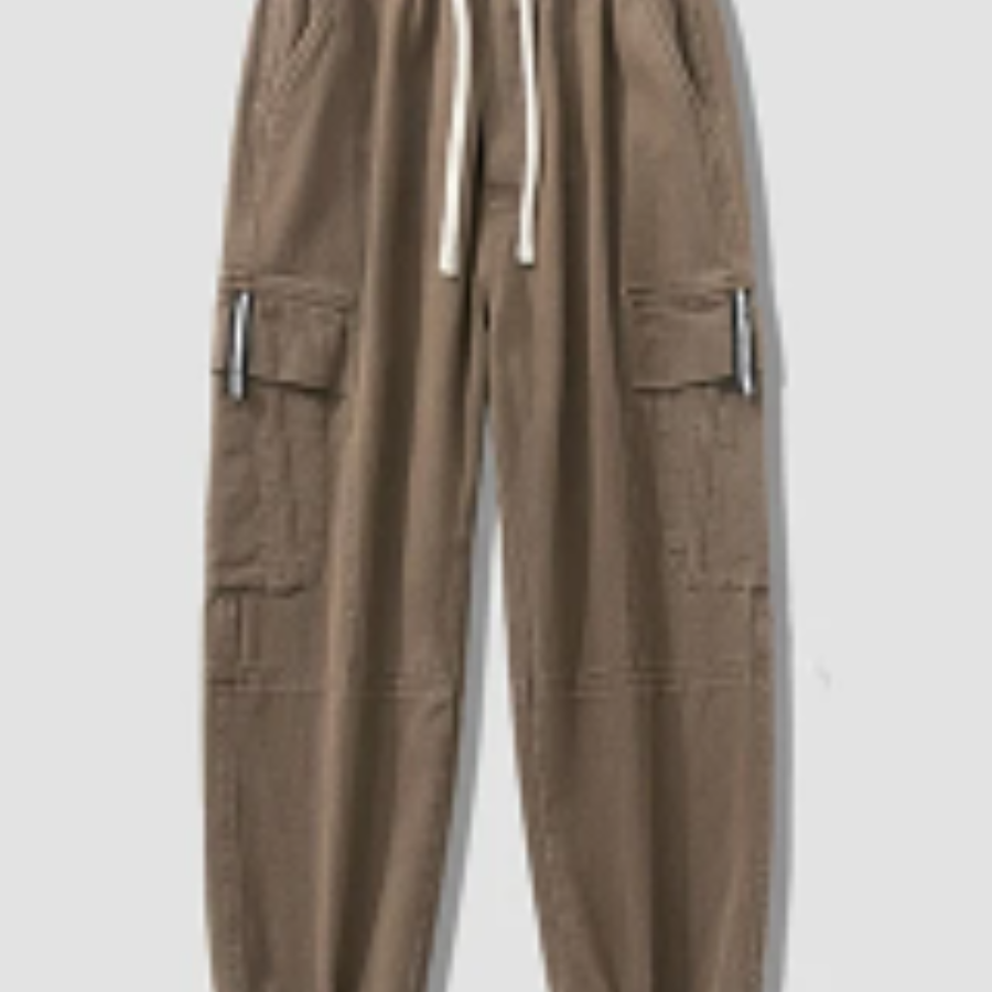 Cargo trousers men - Casual jogging trousers with side pockets, comfortable waistband