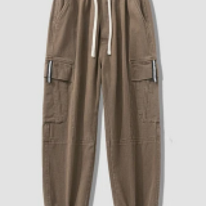 Cargo trousers men - Casual jogging trousers with side pockets, comfortable waistband