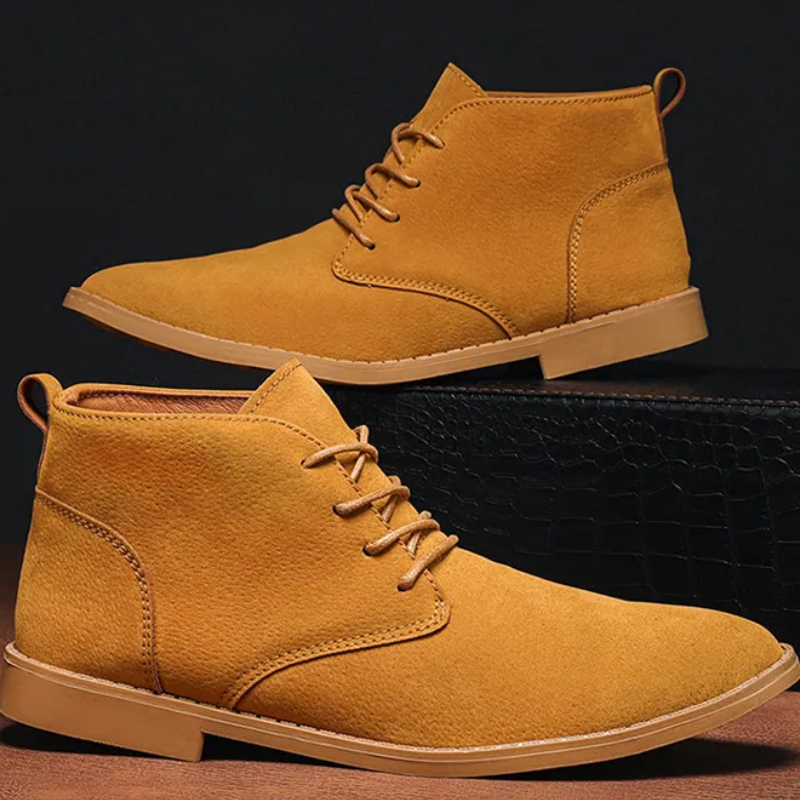 Classic suede chukka boots for men, comfortable casual shoes