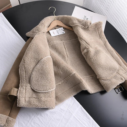 Women's Suede Winter Coat