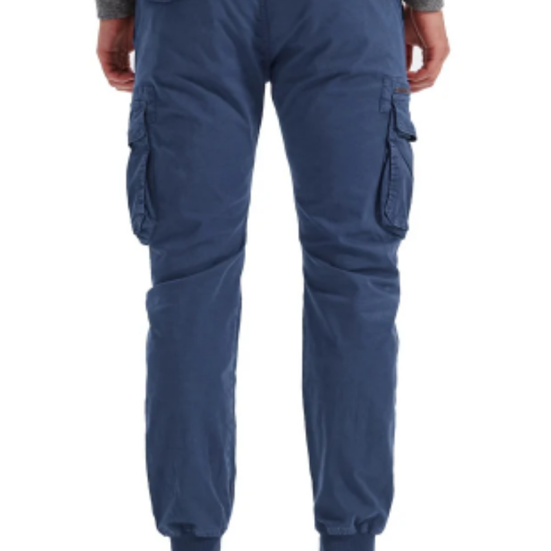 Wide drawstring - Cargo trousers for men - Comfortable outdoor trousers with pockets, elasticated waistband