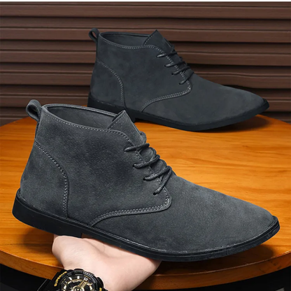 Classic suede chukka boots for men, comfortable casual shoes