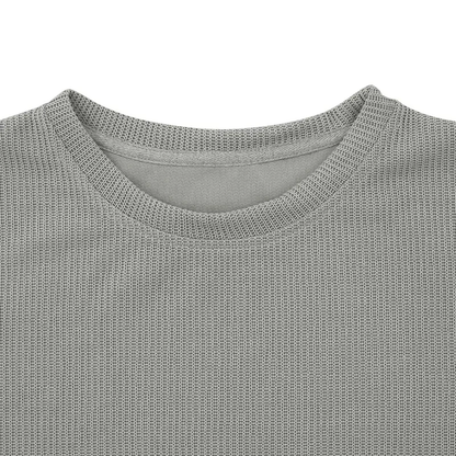 Textured round neck men's trui for casual street style