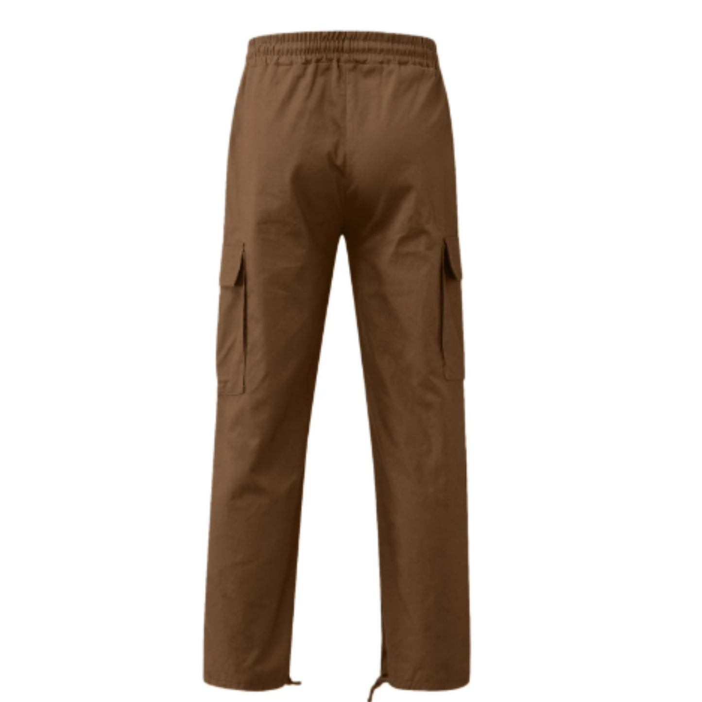 Cargo trousers men - Casual wide fit with side pockets, adjustable waistband