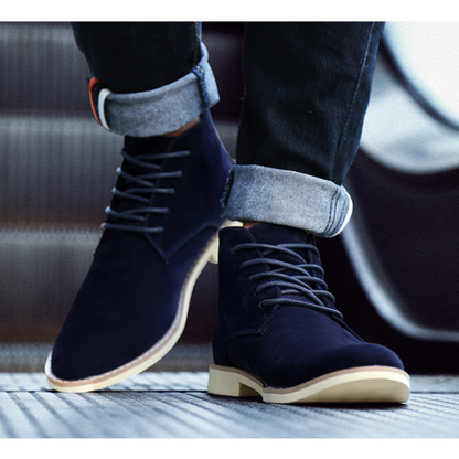 Comfortable suede chukka boots for men, non-slip ankle boots