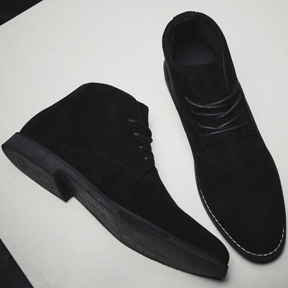 High-quality suede chukka boots for men, elegant ankle-high shoes