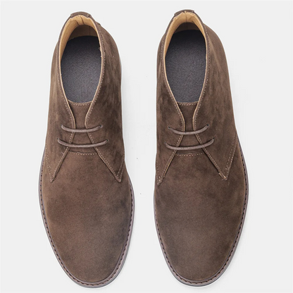 Elegant suede chukka boots for men, classic casual shoes